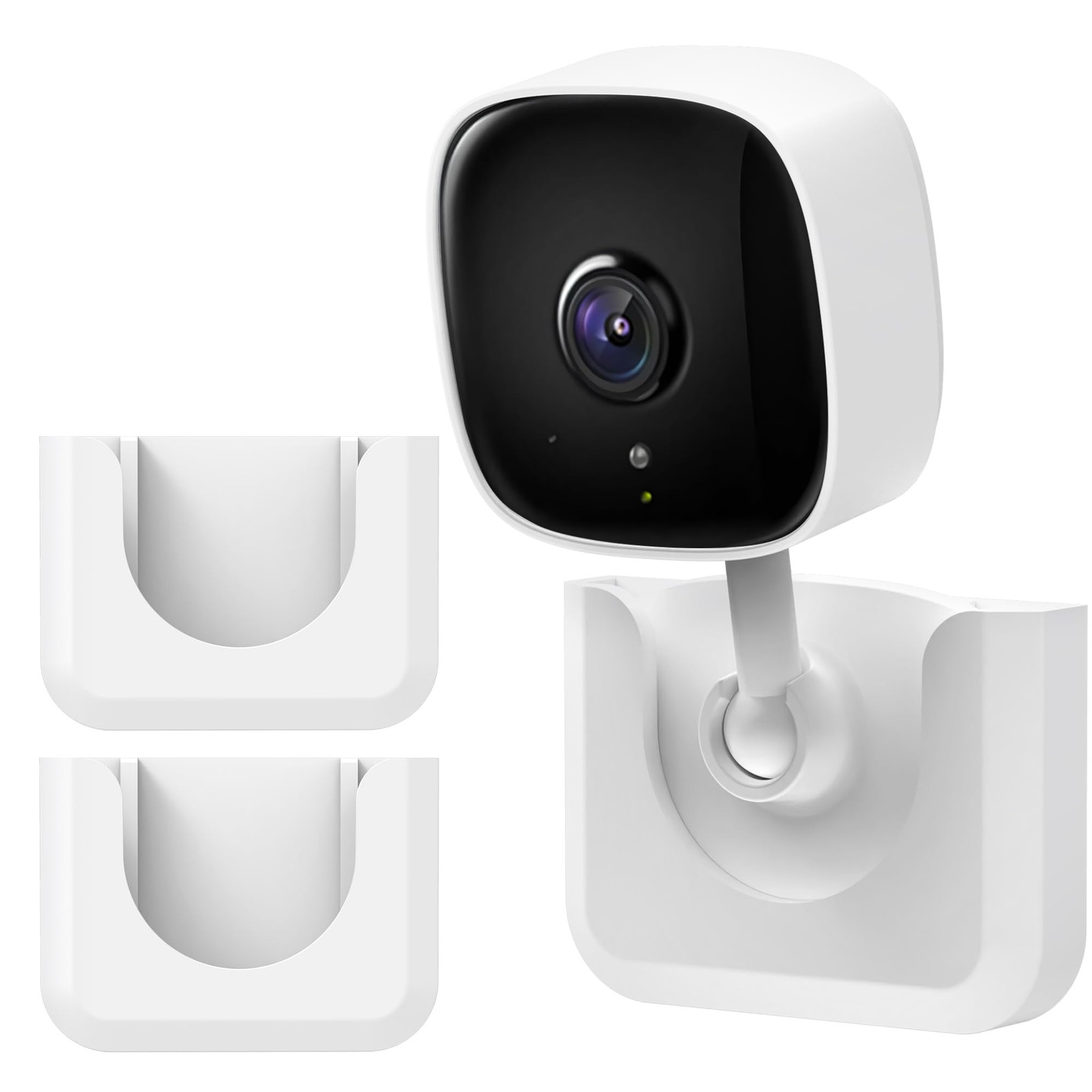 2 Pack Adhesive Wall Mount Bracket for Tapo Camera C100 2PCS, White-2PCS