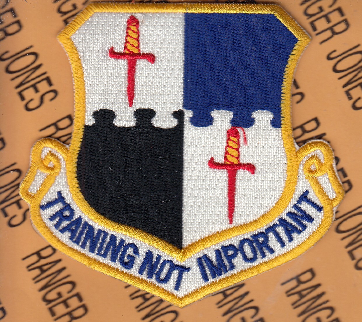 USAF Air Force 52nd Fighter Wing FW Training Not Important ~3.75" patch c/e