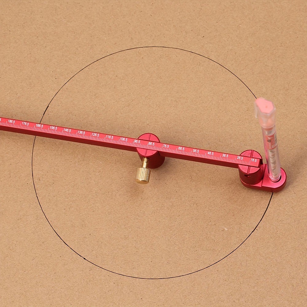 Woodworking Compass Scriber 300mm Fixed Point Marking Gauge Adjustable Circle TL