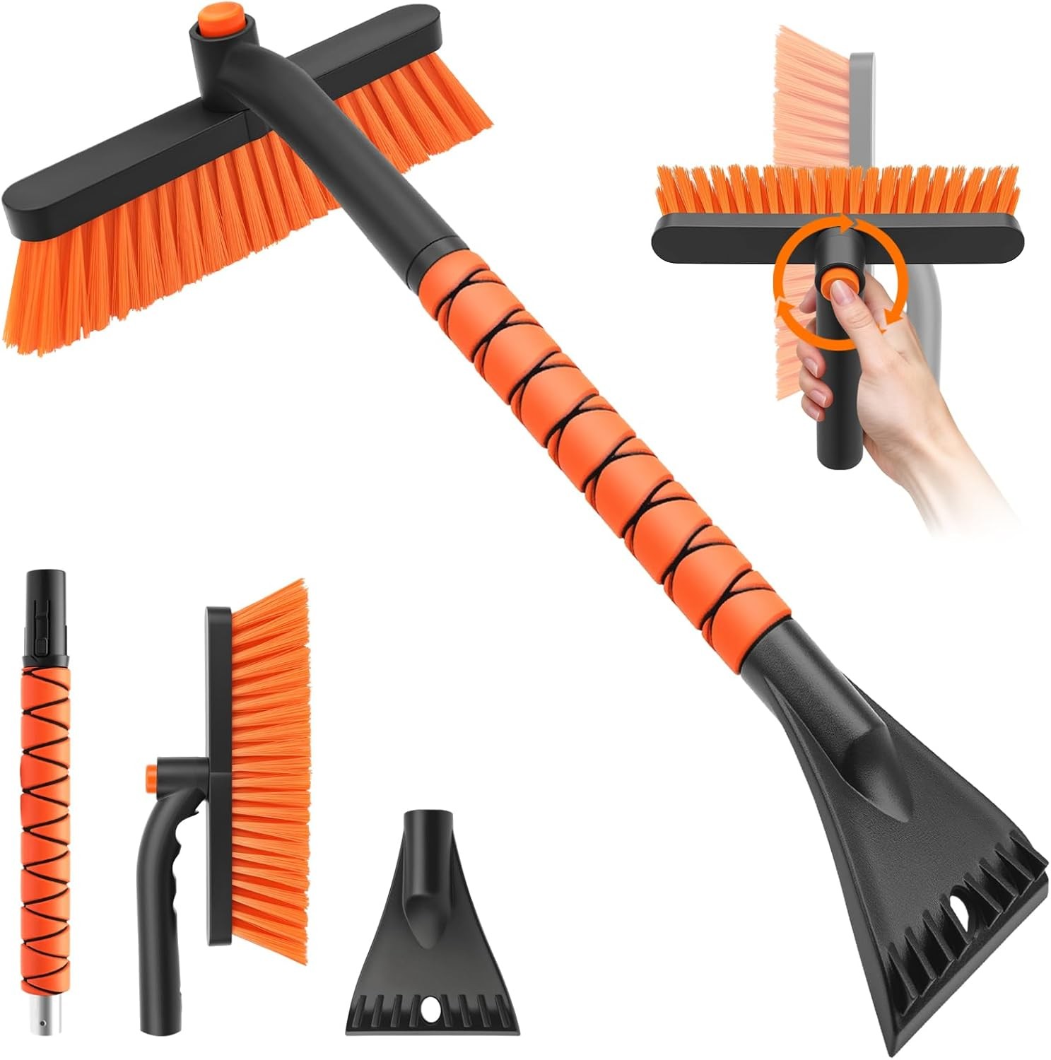 Snow Brush and Ice Scraper for Car Windshield Detachable Winter Tool