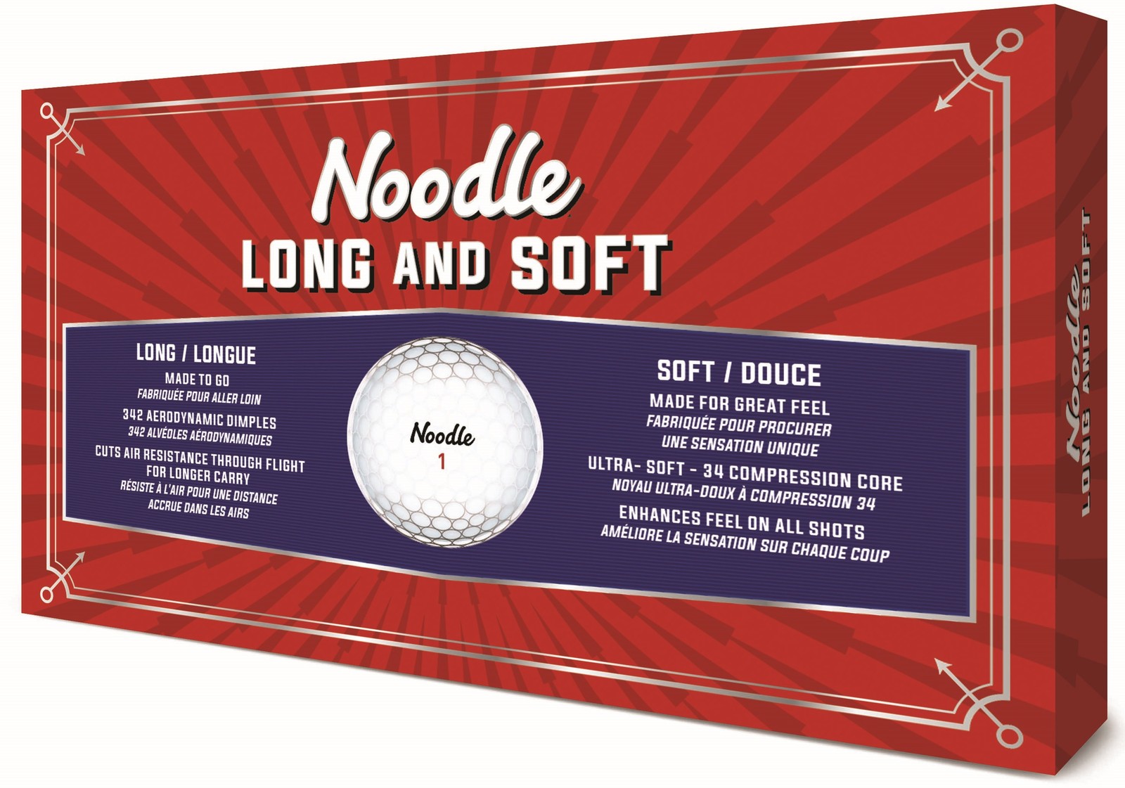 TaylorMade Noodle Long and Soft 2018 15-Pack 15 Pack Golf Balls New