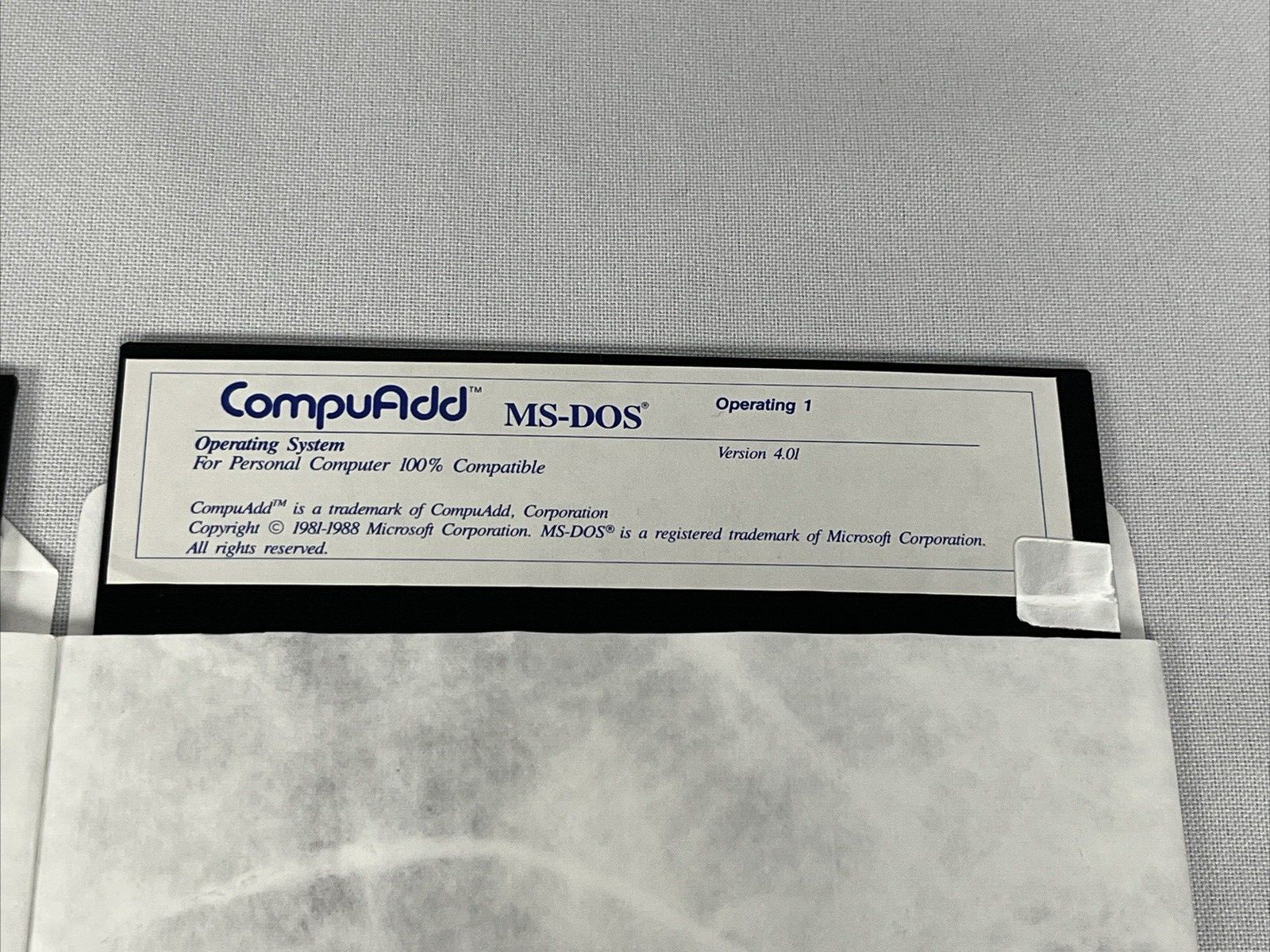 CompuAdd Software - 5.25” Disk Set of 7 - MS-DOS W Case 1981- 1988 - Vintage