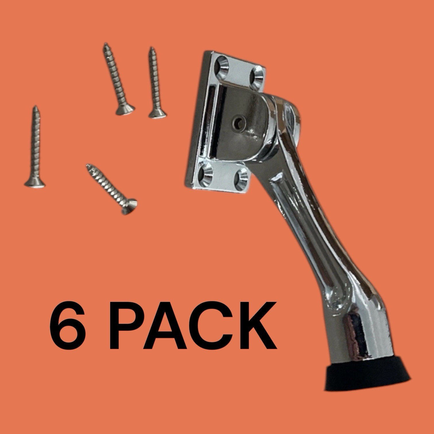 Ultra Hardware 4" Chrome Drop Down Door Holder (6 Pack) S2