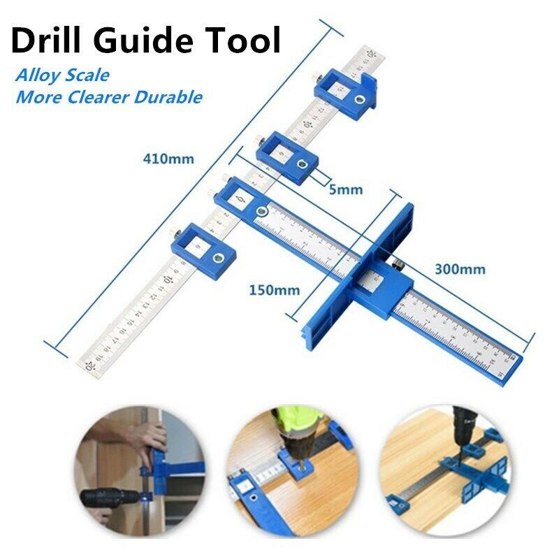 Cabinet Hardware Jig for Handles and Knobs Aluminum Alloy Drill Guide Sleeve