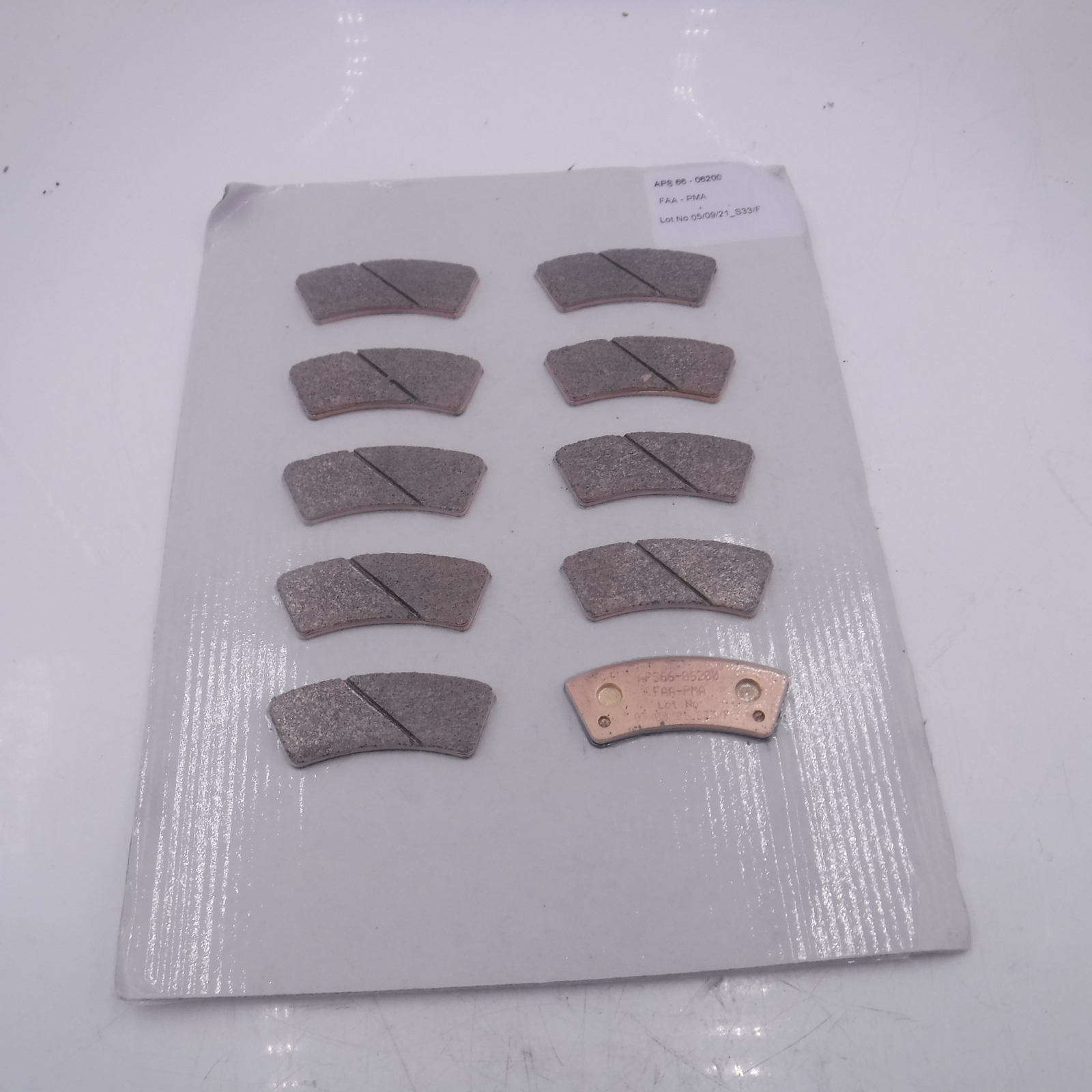 10 Pk APS 66-06200 Black Steel Semi-Metallic  Brake Linings Impregmated