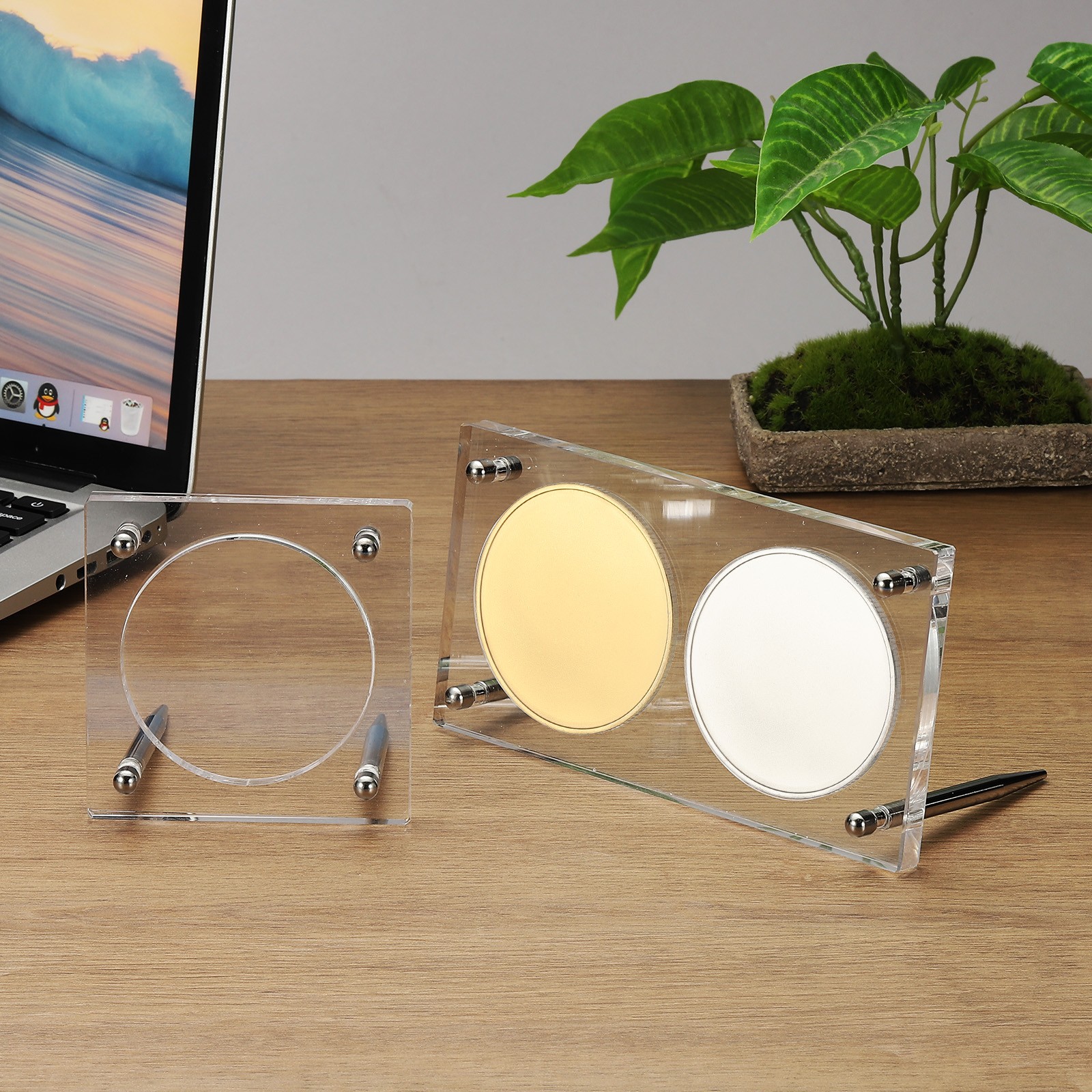 Acrylic 3D Coin Frame with 9 3" Compartments