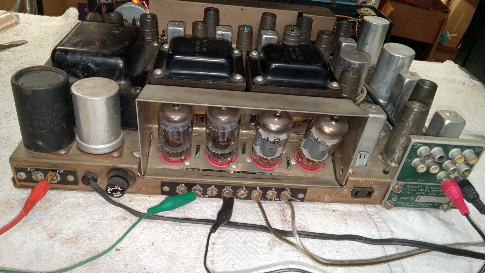 Sherwood S-8000 IV Stereo Tube Amplifier FM Tuner Works Sounds Nice