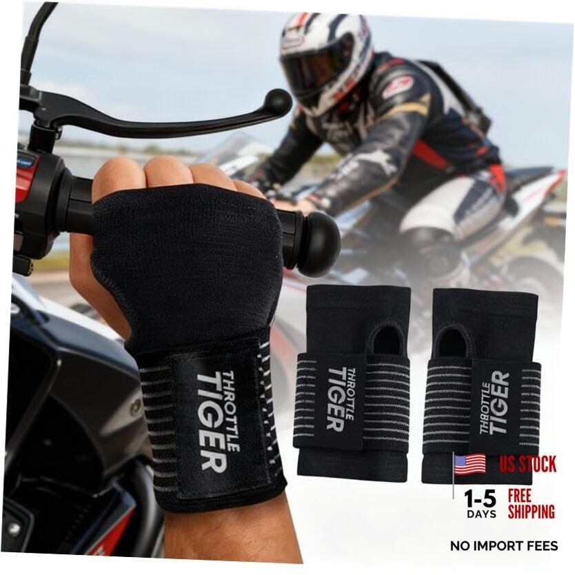 Motorcycle Wrist Brace Adjustable Wrist Wraps for Bikers, Wrist Support Large