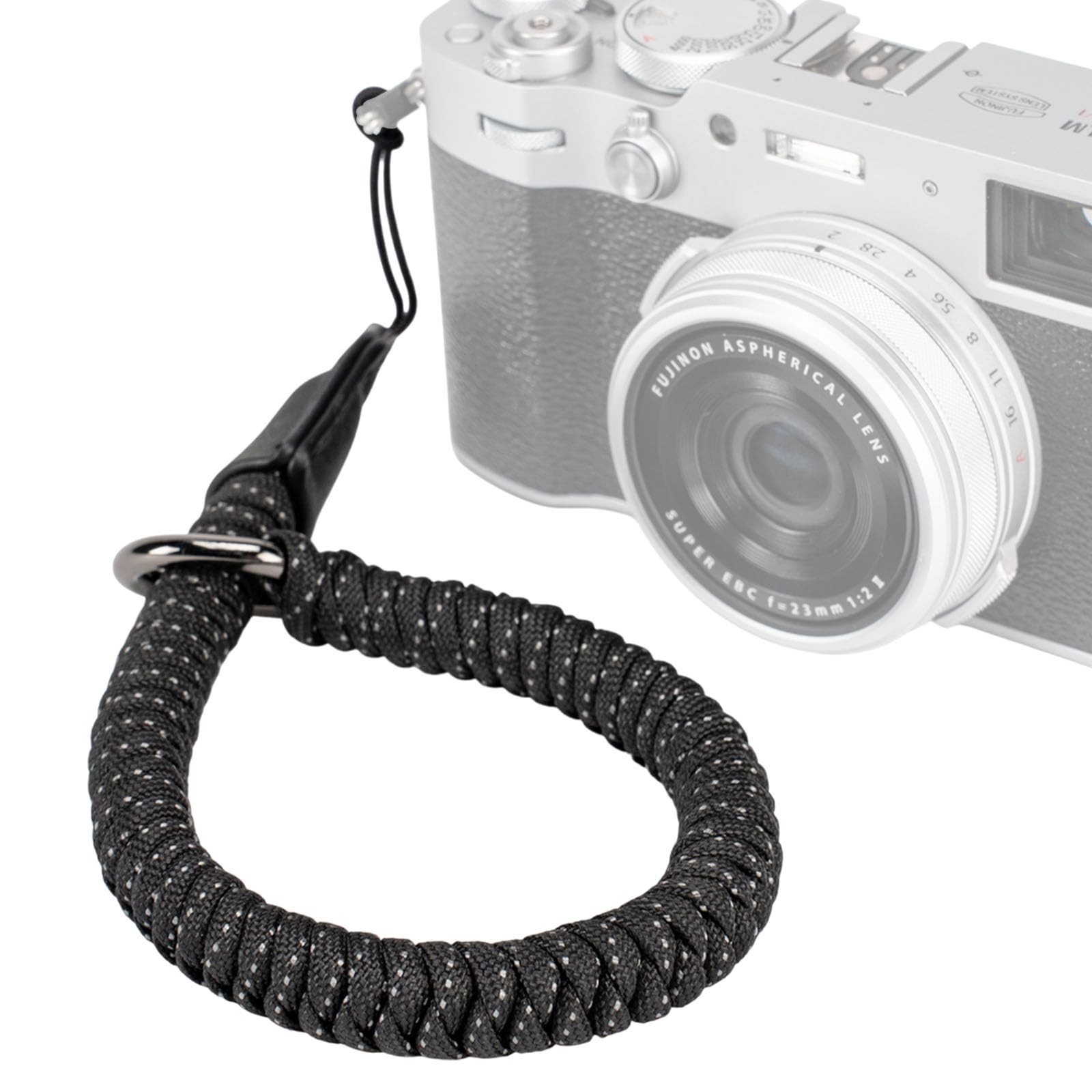 SMALLRIG Camera Wrist Strap, Universal Braided Hand Black, Black