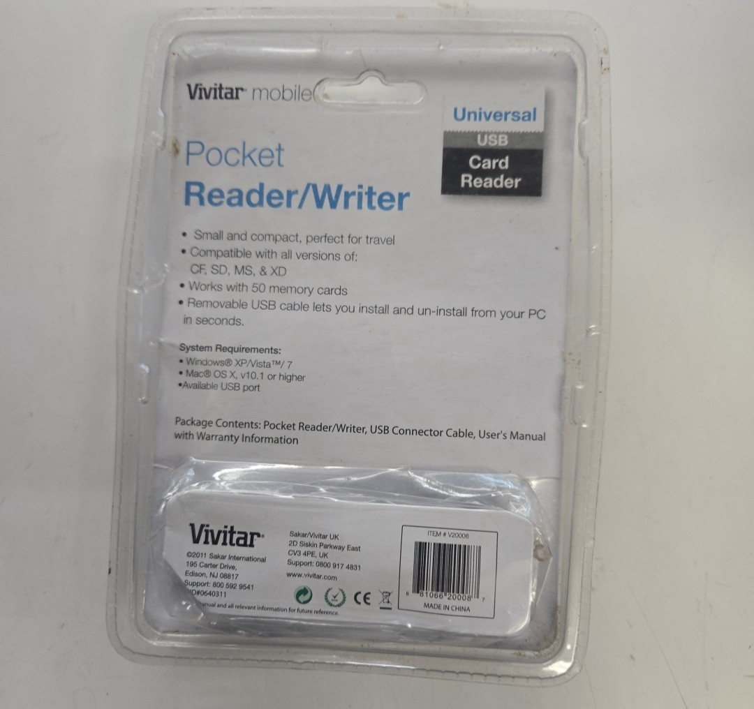 Vivitar 50-In-1 Universal Memory Card USB Reader Hi-Speed CF, SD, MS, XD