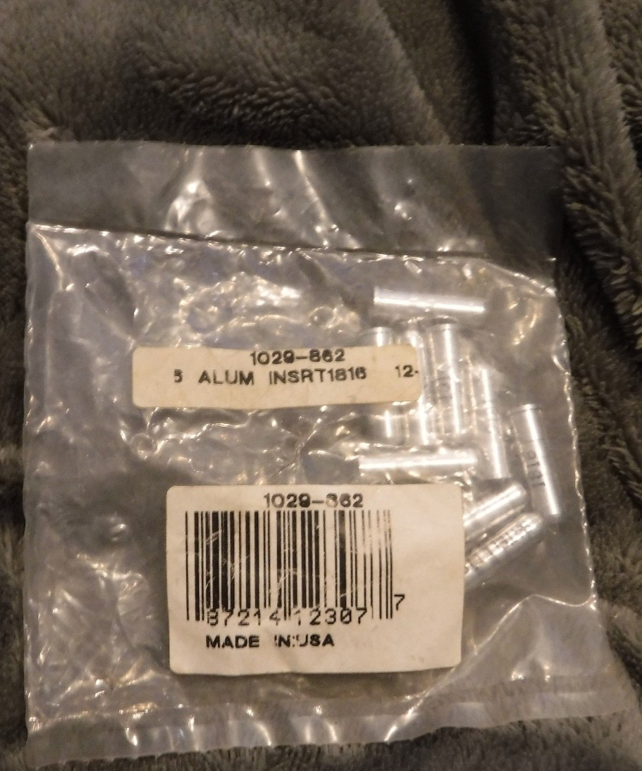 ALUMINUM inserts 1816 - SATELLITE ARCHERY- ARROW SHAFT -  OLD STOCK BAG OF 12