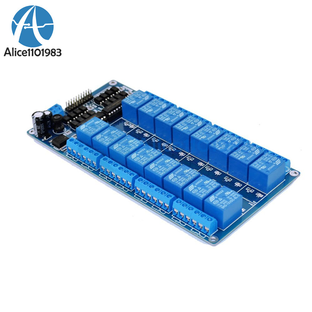 16-Channel 12V Relay Shield Module with optocoupler LM2576 Power supply Arduino