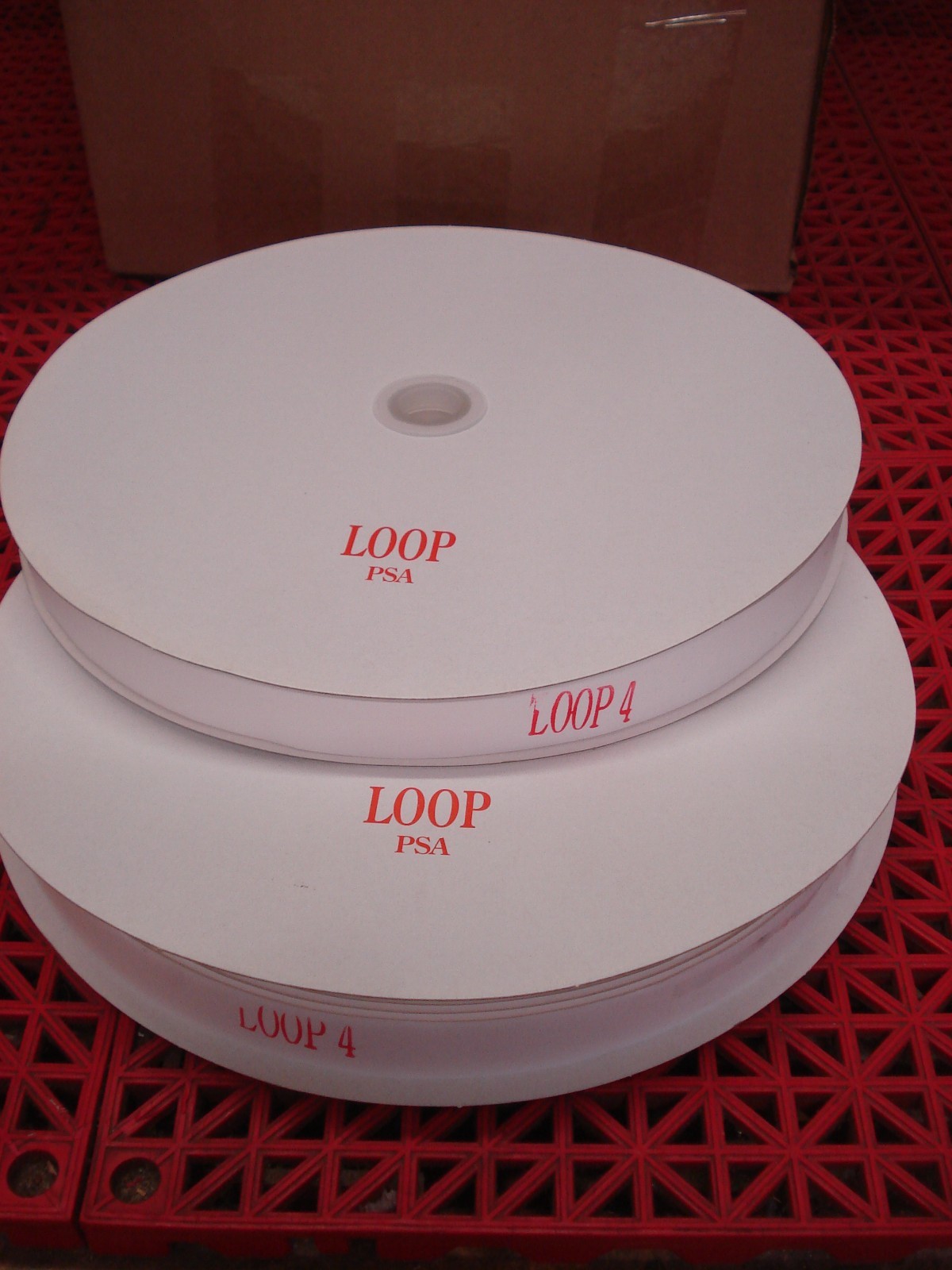 Lot of 2 Self Adhesive 1" x 25yrds White Loop Only Rolls  NEW