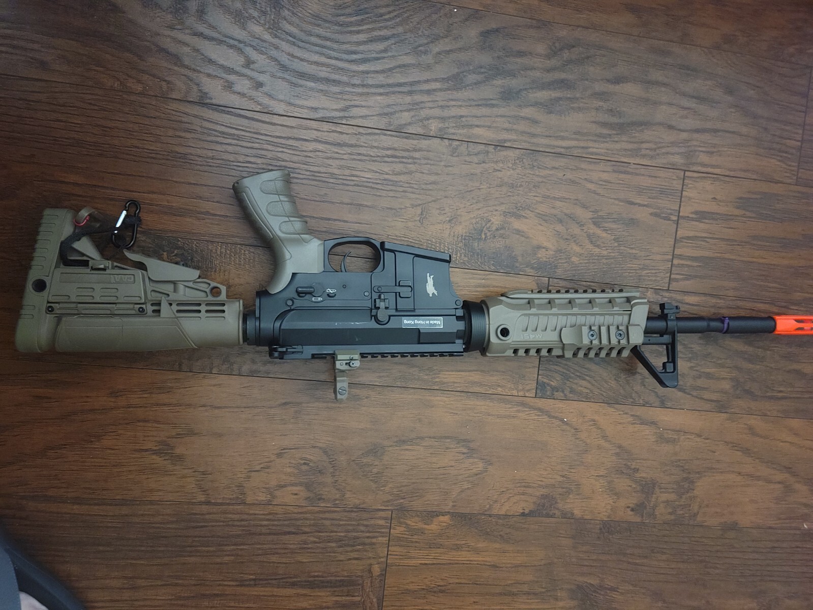 airsoft m4 rifle electric color tan 