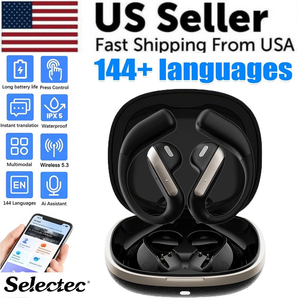 Translator Earbuds 144 Languages Real Time Online/OffLine Translation Earphones