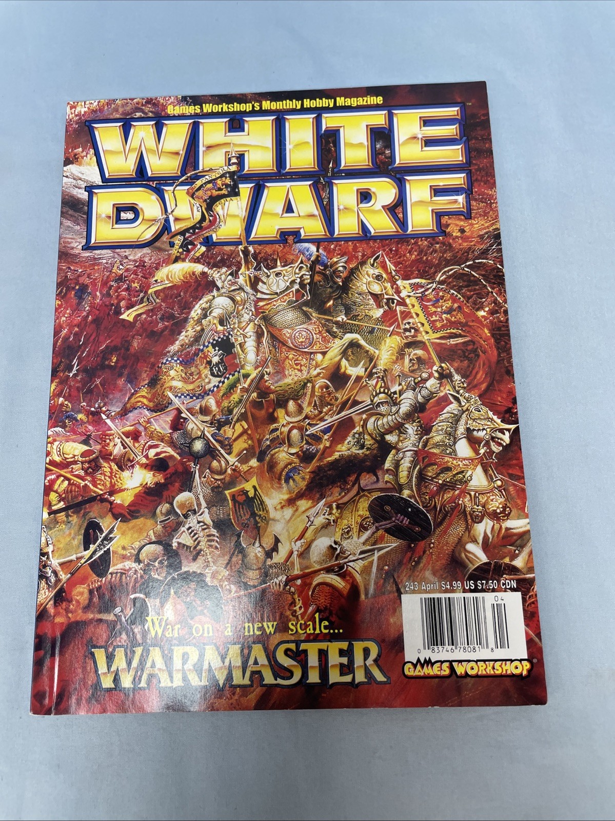 Warhammer Games Workshop White Dwarf  Magazine 243 With Mint Warmaster Poster