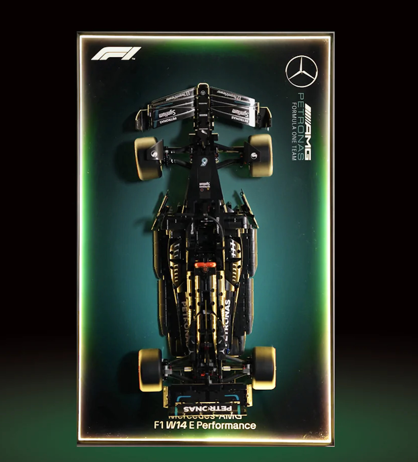LED LEGO Mercedes F 1 Frame Wall Mount Display Storage 42171 No Plug/Power Bank