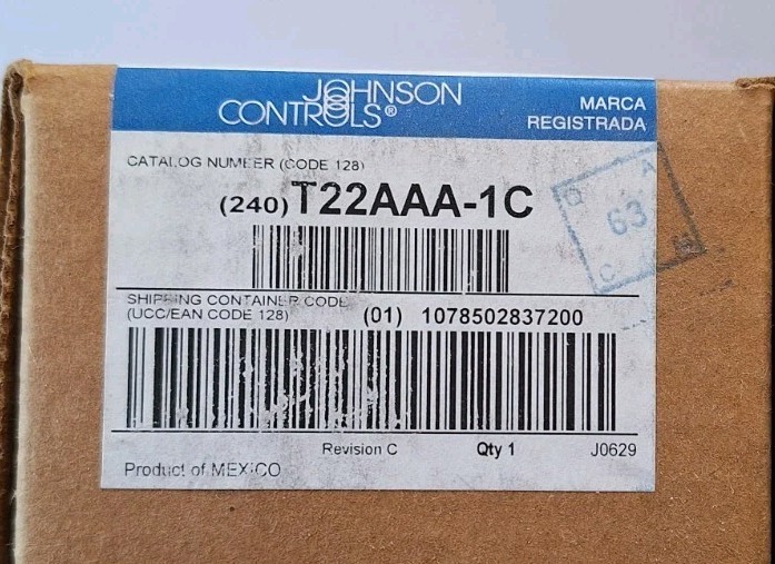 Johnson Controls T22AAA-1C Heating Line Voltage Thermostat NEW