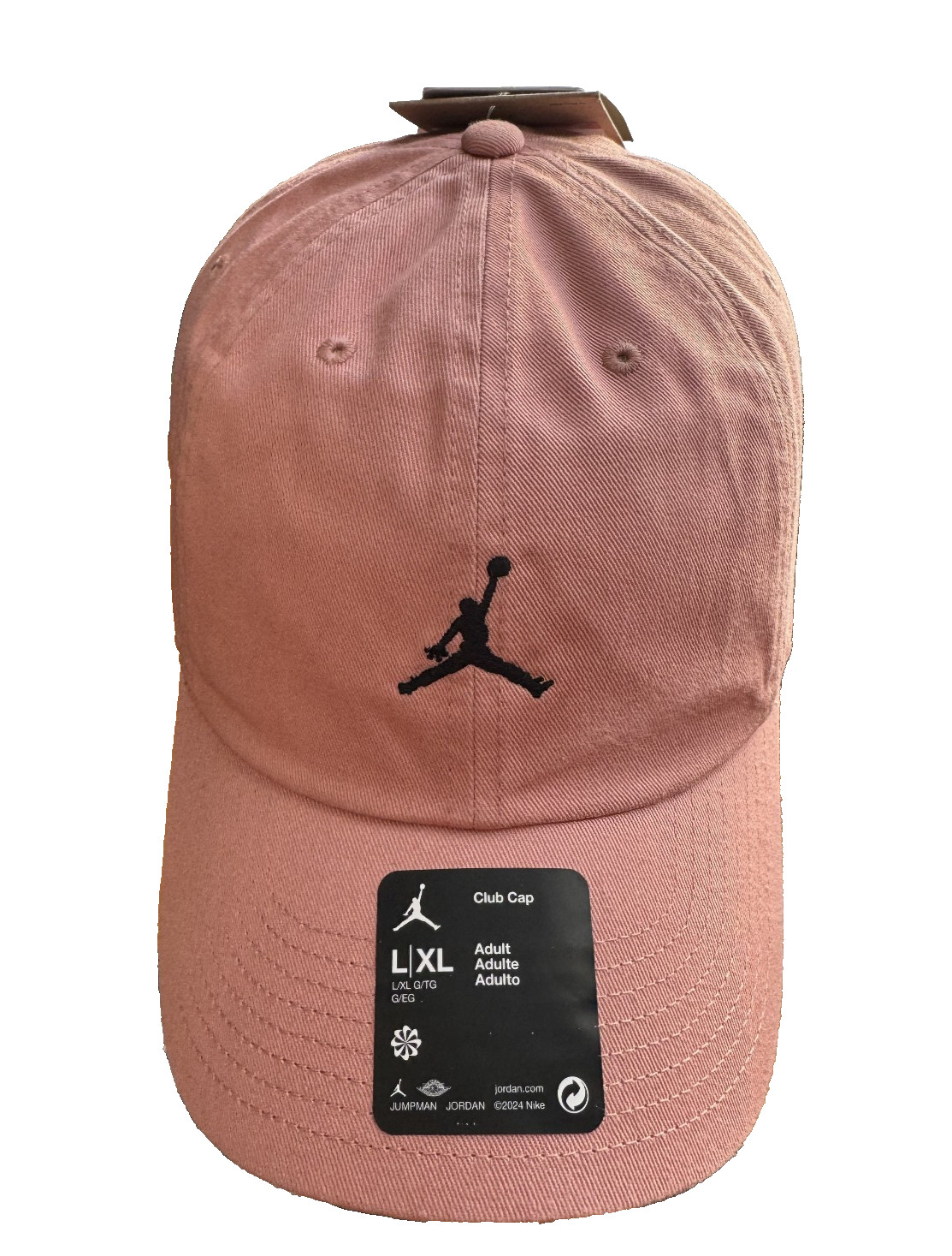 Air Jordan Club Unstructured Curved Bill Hat Size L/XL Rust Pink HQ1963 685 New