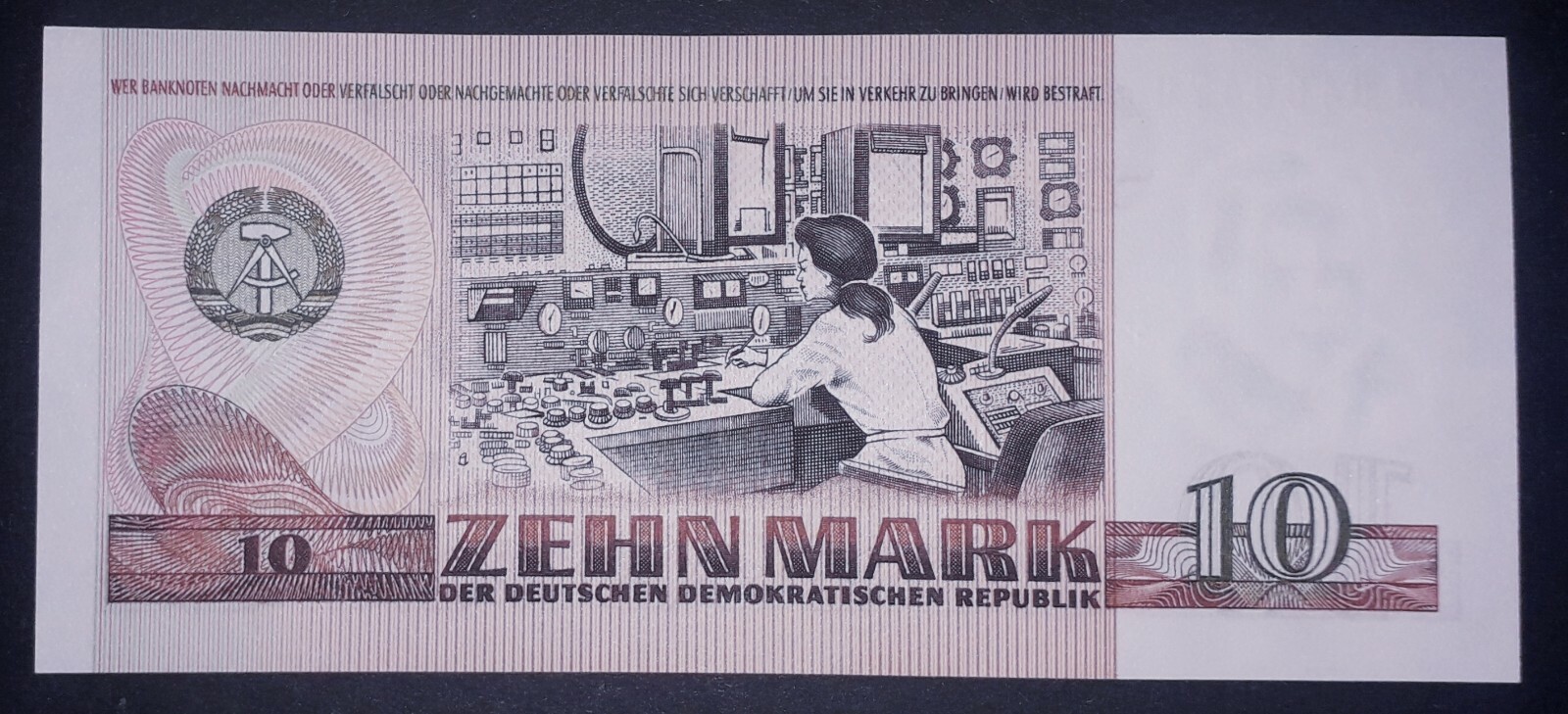 Germany "Democratic" 10 mark banknote, 1971year,unc