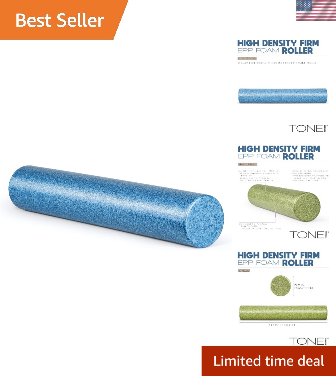 High Density EPP Foam Exercise Foam Roller for Yoga, Pilates, Stretching, Mas...