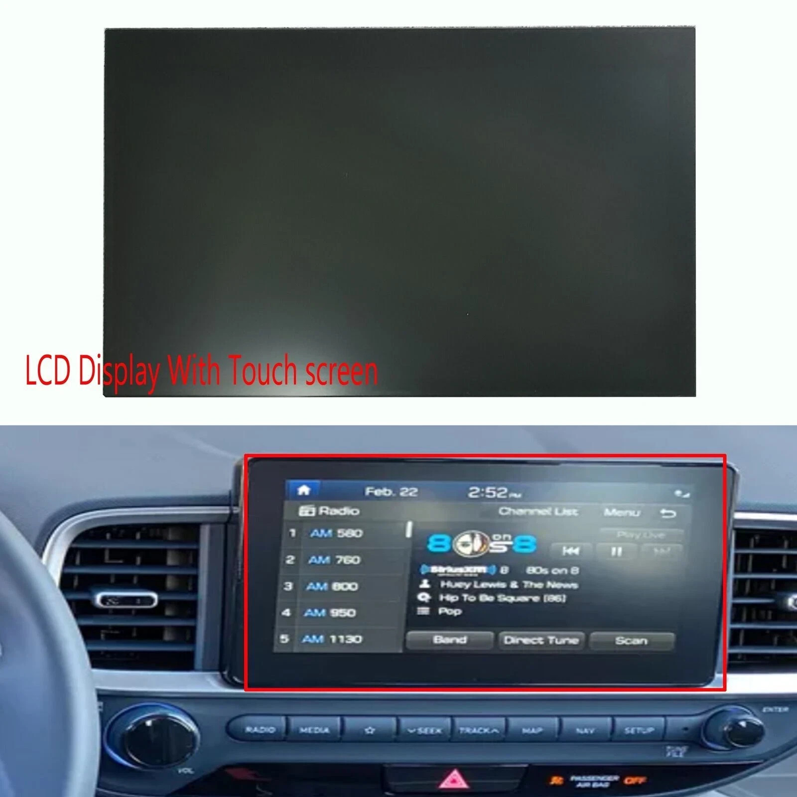 For Navigation radio 2020-23 Hyundai Venue LCD Display Touch screen Replacemen