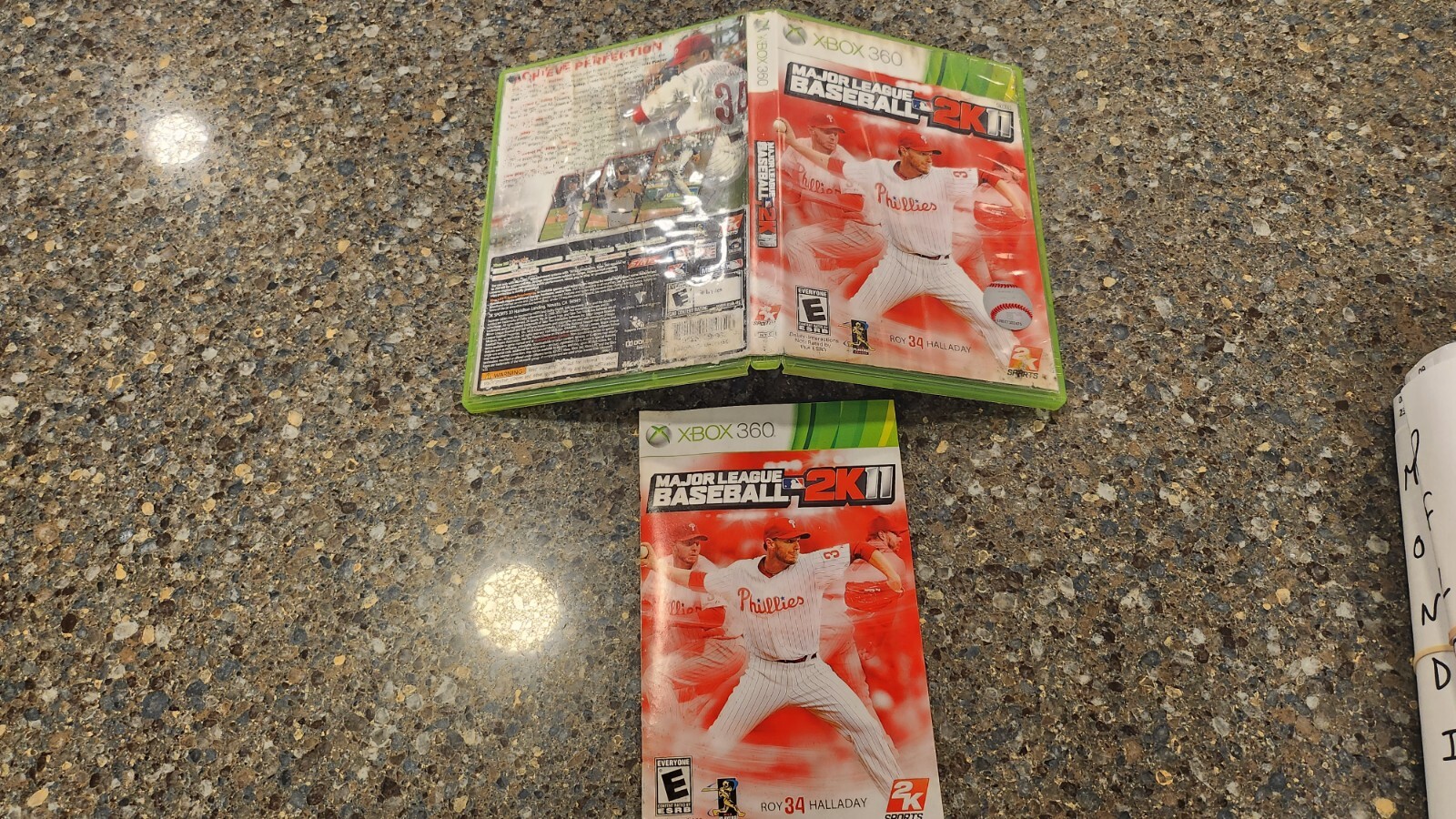 Major League Baseball 2K11 Xbox 360 CASE AND MANUAL ONLY NO DISC