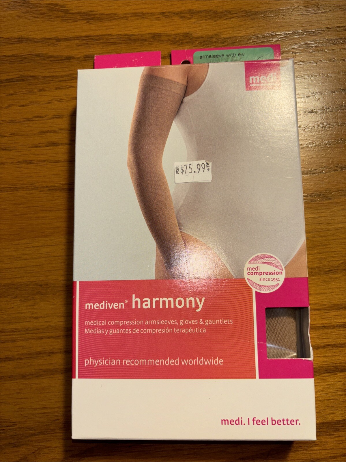 Mediven Harmony Arm Sleeve with  Top Band. Sand Size VIII. 20-30 mmHg
