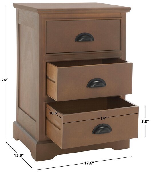 Safavieh Griffin 3 Drawer Side Table, Reduced Price 2172720797 AMH5717B