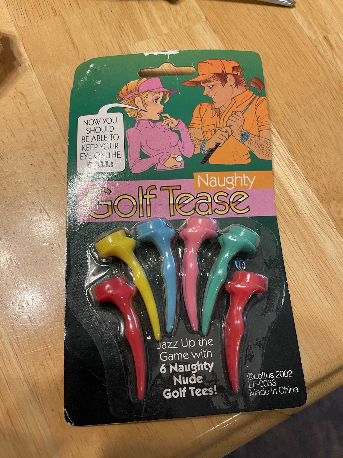 Vintage 2002 Naughty Golf Tees Golf Tease Woman Body Shape Novelty Gag Gift Dad