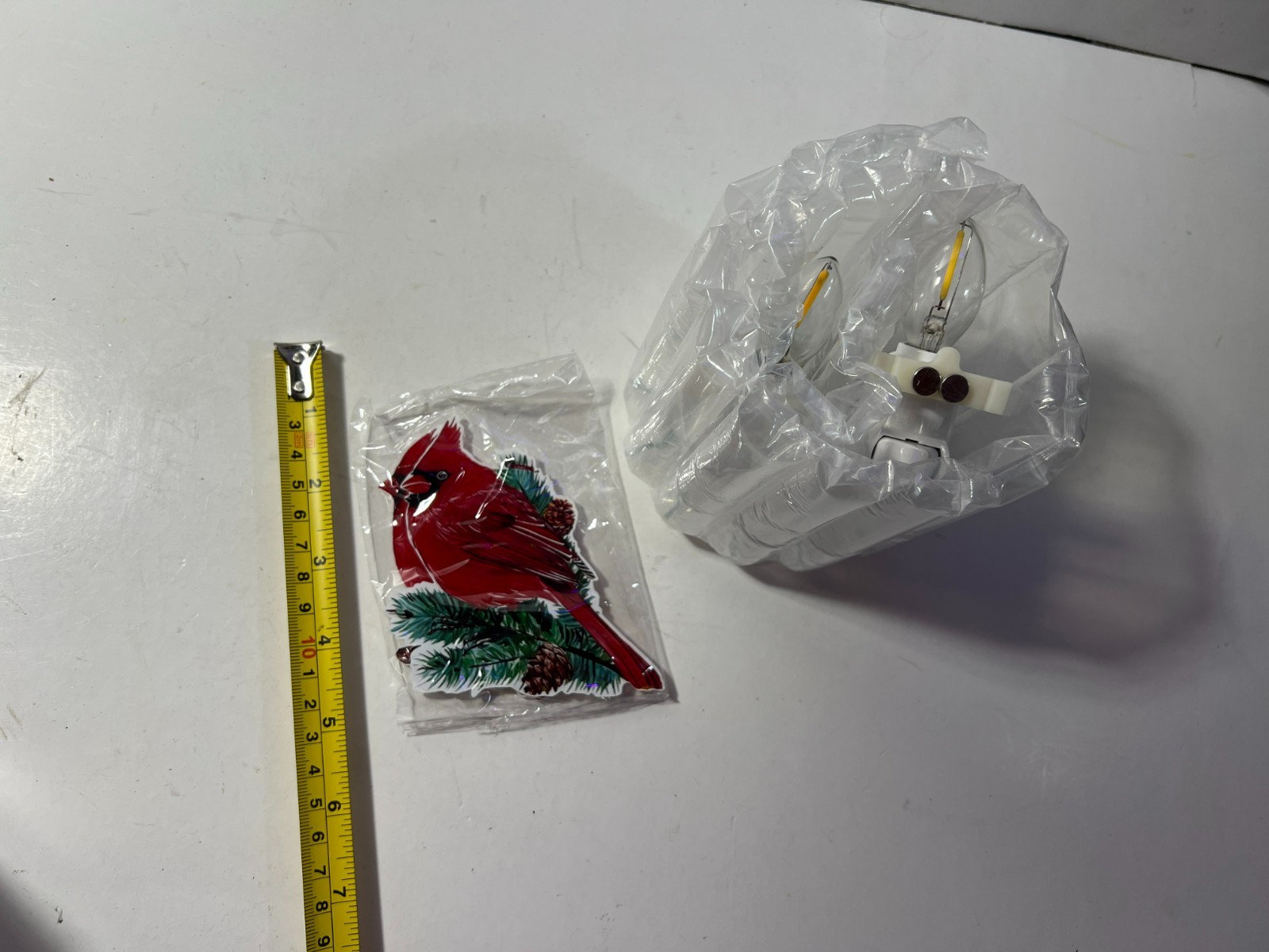 Red Cardinal Bird Night Light Christmas Home Decor Lot of 2