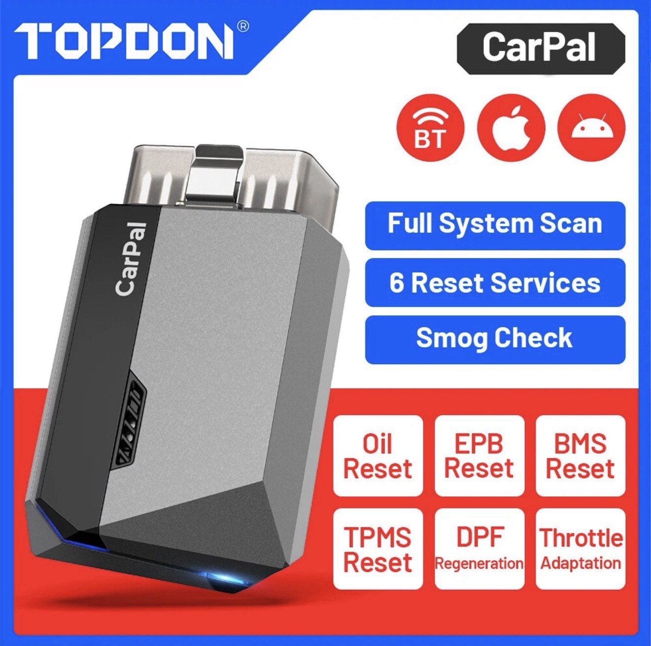 2026NEW! TOPDON Carpal-E Bluetooth Full System Car Diagnostic Tool OBD2 Scanner