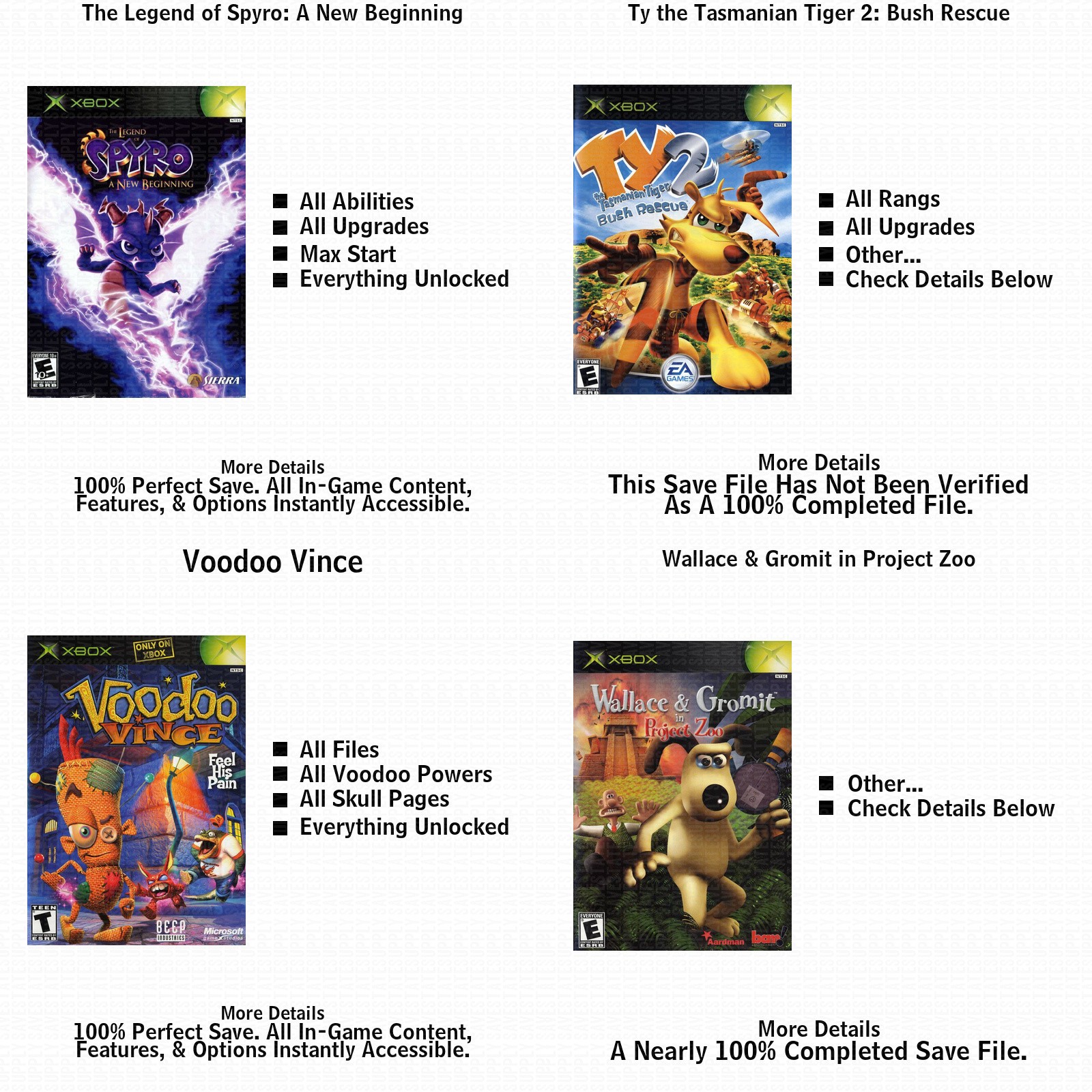 Crash Twinsanity 100% Unlocked Xbox USB Saves