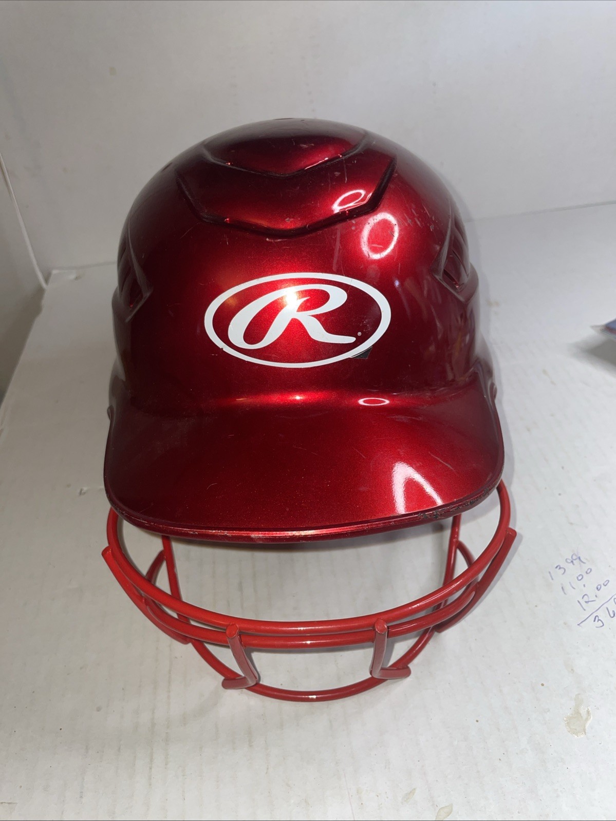 Rawlings Red Batting Helmet Size 6 7/8 ￼