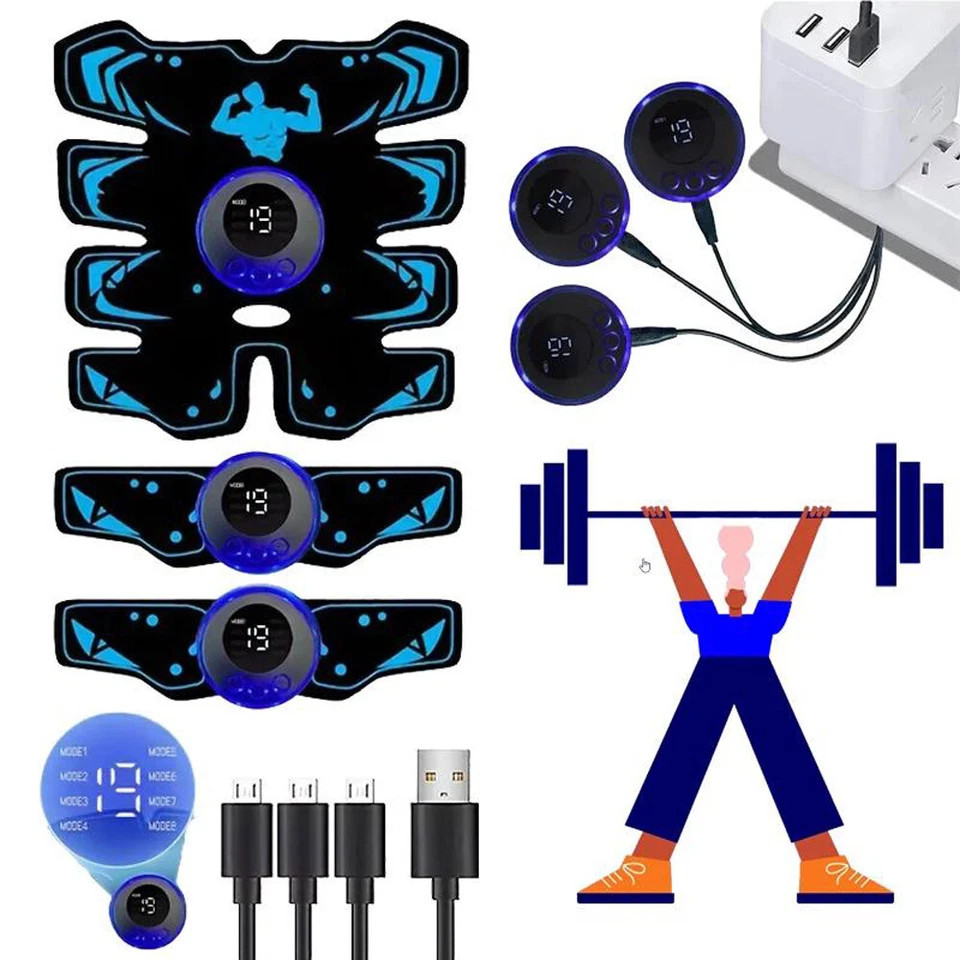 Portable Abs Stimulator Tactical Abdomen Arm Leg Belly Toning Exercise Belt US