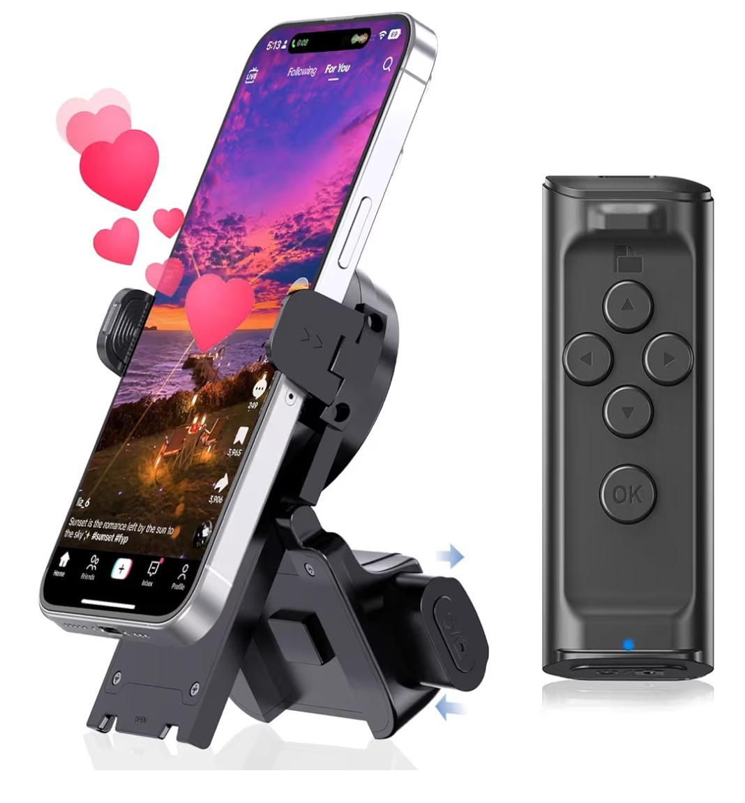 Bluetooth Remote Control Page Turner & Camera Shutter for iPhone iPad Android...