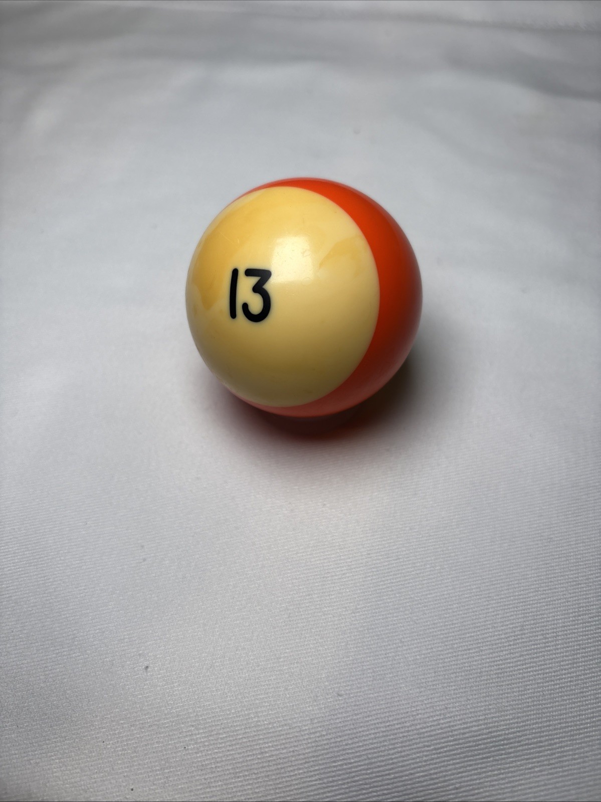 Vintage Bakelite Pool Billiard Ball Orange Striped Number 13