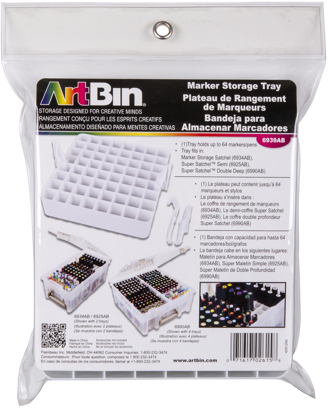 ArtBin 6939AB  Marker Tray-White (2Pk)