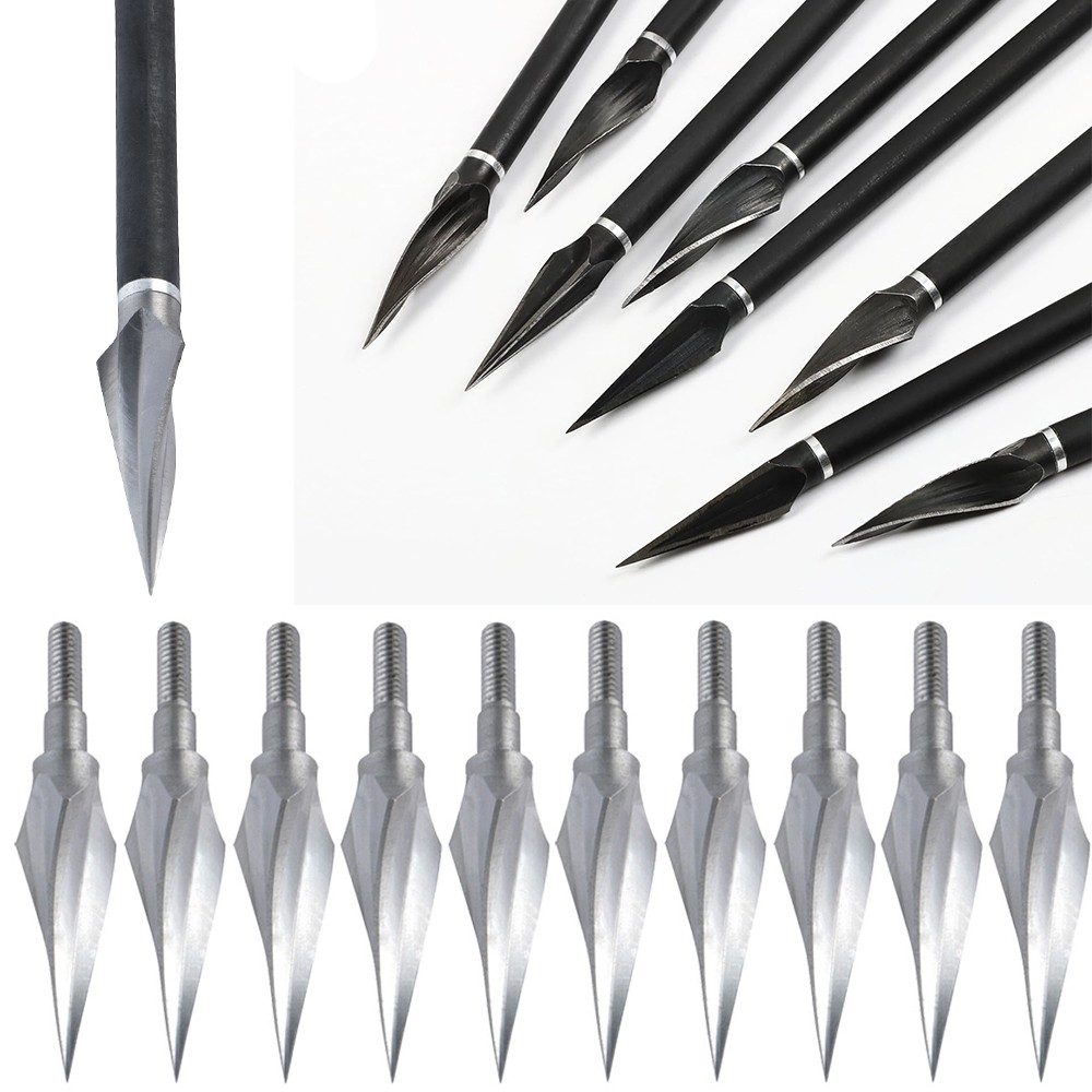 Archery Arrowheads 150gr Traditional Broadhead Screw Points Tips Bow Hunting