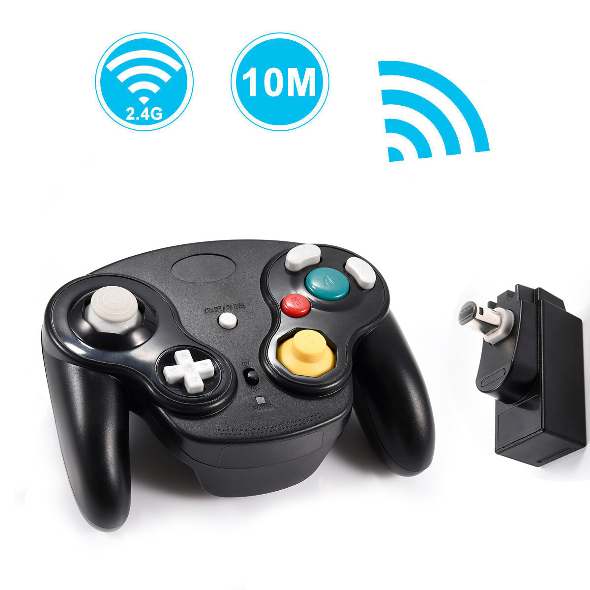 For Gamecube Classic GC NGC,Wireless Game Controller W/ Adapter /Wired Gamepad