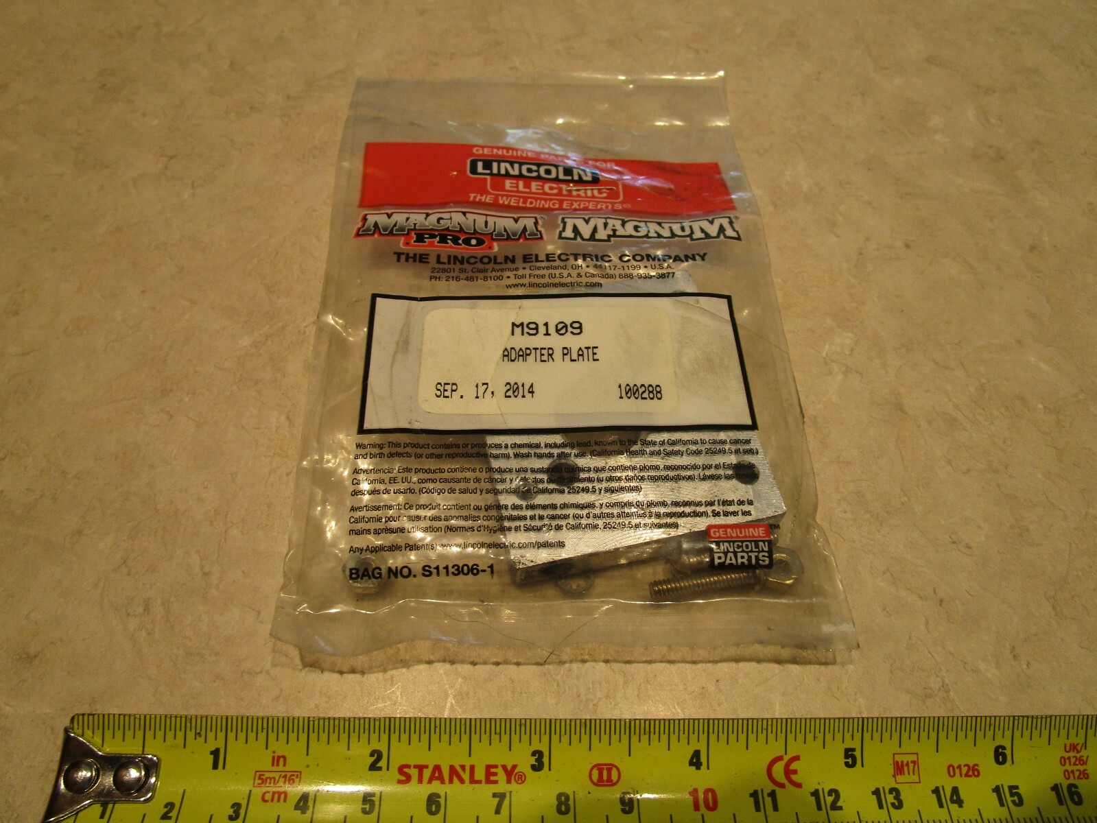 LINCOLN M9109 ADAPTER PLATE, B0279