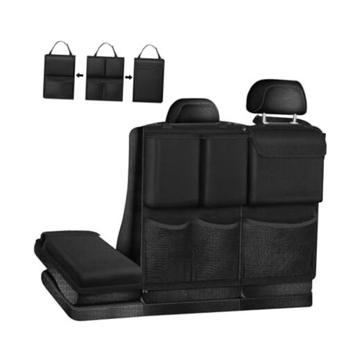 Mandark Car Trunk Organizer, Detachable Vehicle Seatback Hanging Storage Black
