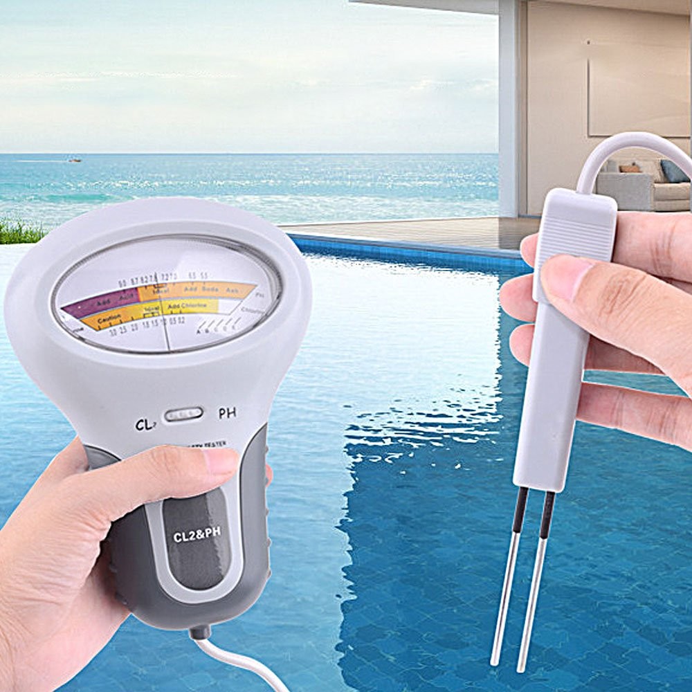 Swimming Pool Kit Meter Chlorine Digital PH Water Quality Tester Level MonitorCW