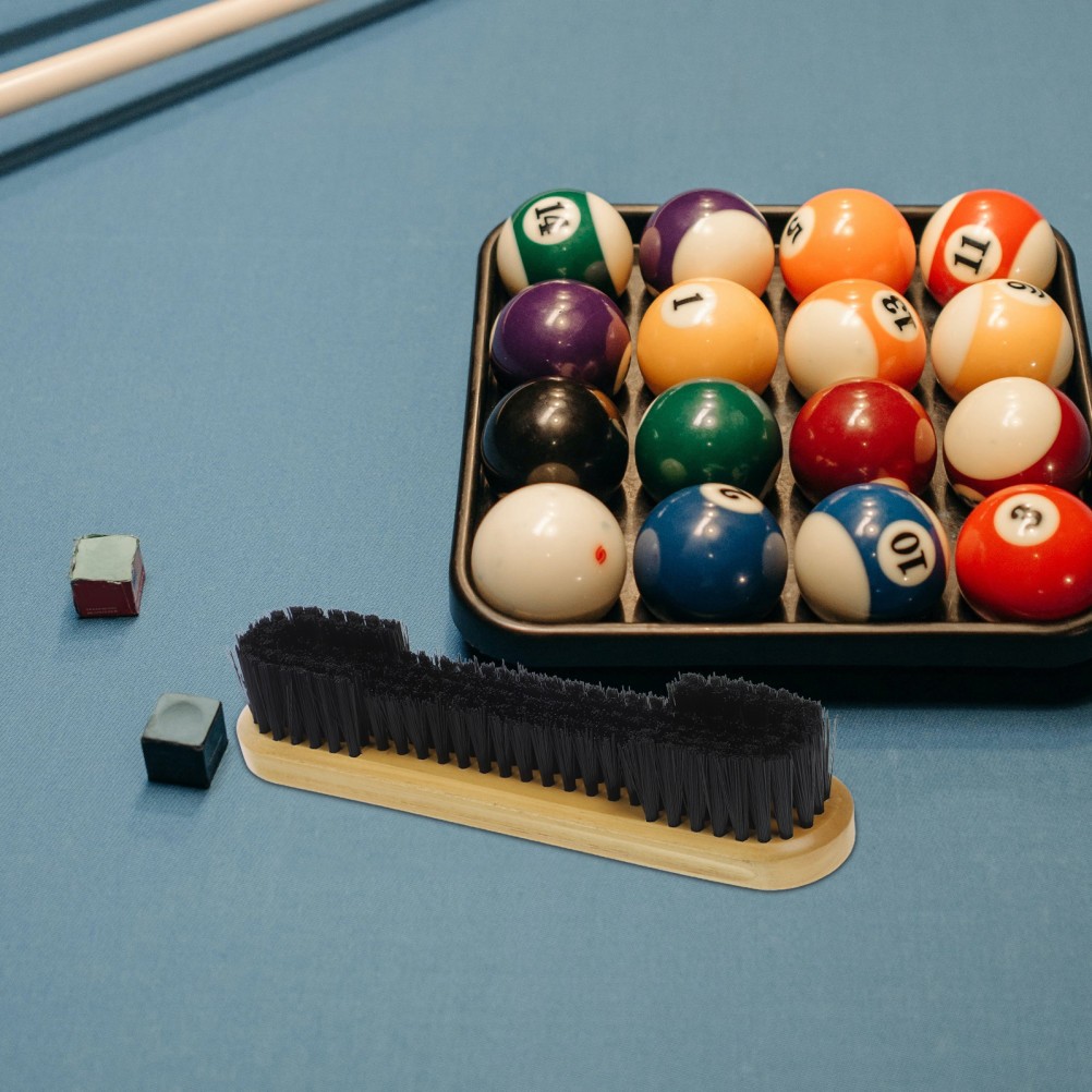 Durable Pool Table Cleaning Brush Reusable Nylon Wood Billiards Sweeper