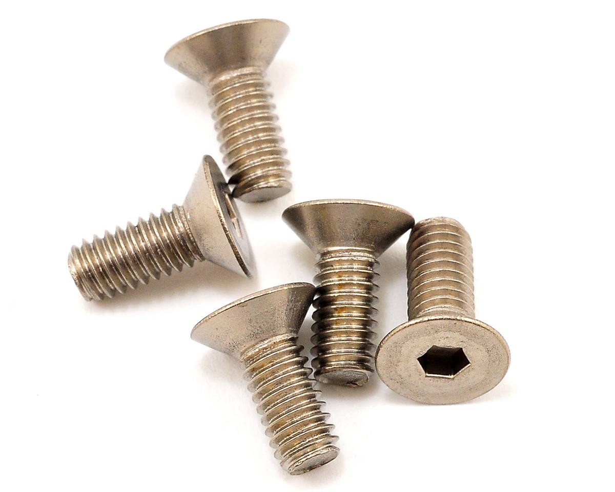 Kyosho 4x10mm Titanium Flat Head Hex Screw (5) [KYO1-S34010HT]