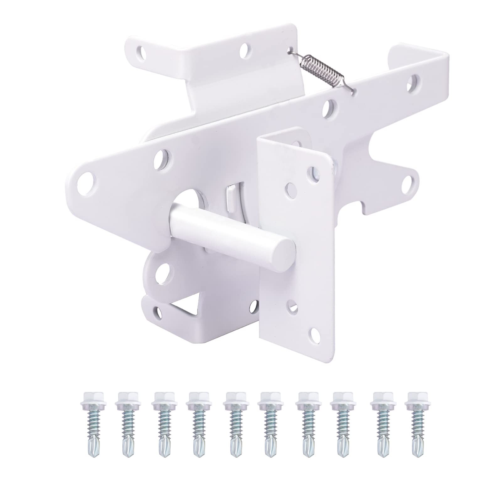BORDERSMOVER White Automatic Gate Latch