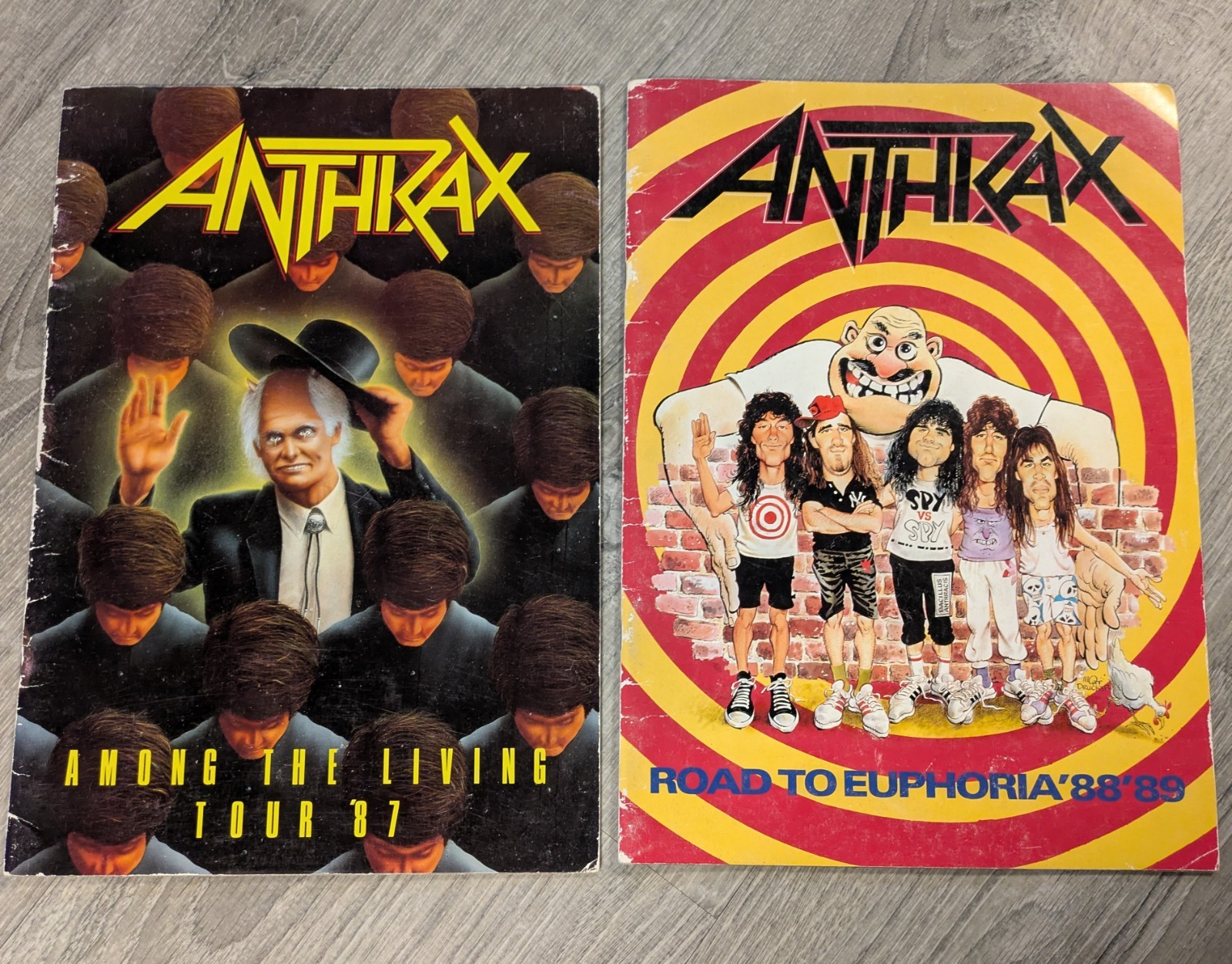 Anthrax Tour Books Among The Living State Of Euphoria Signed Joey Belladonna