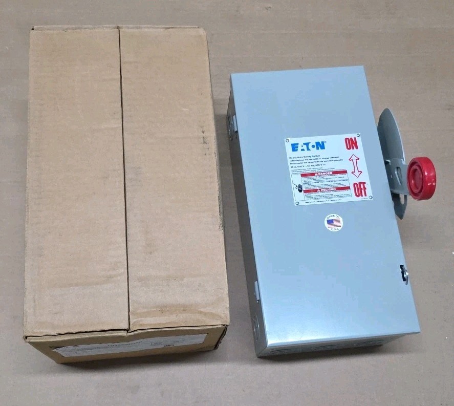 New Eaton 60A, 600V Heavy Duty Safety Switch DH262NGK