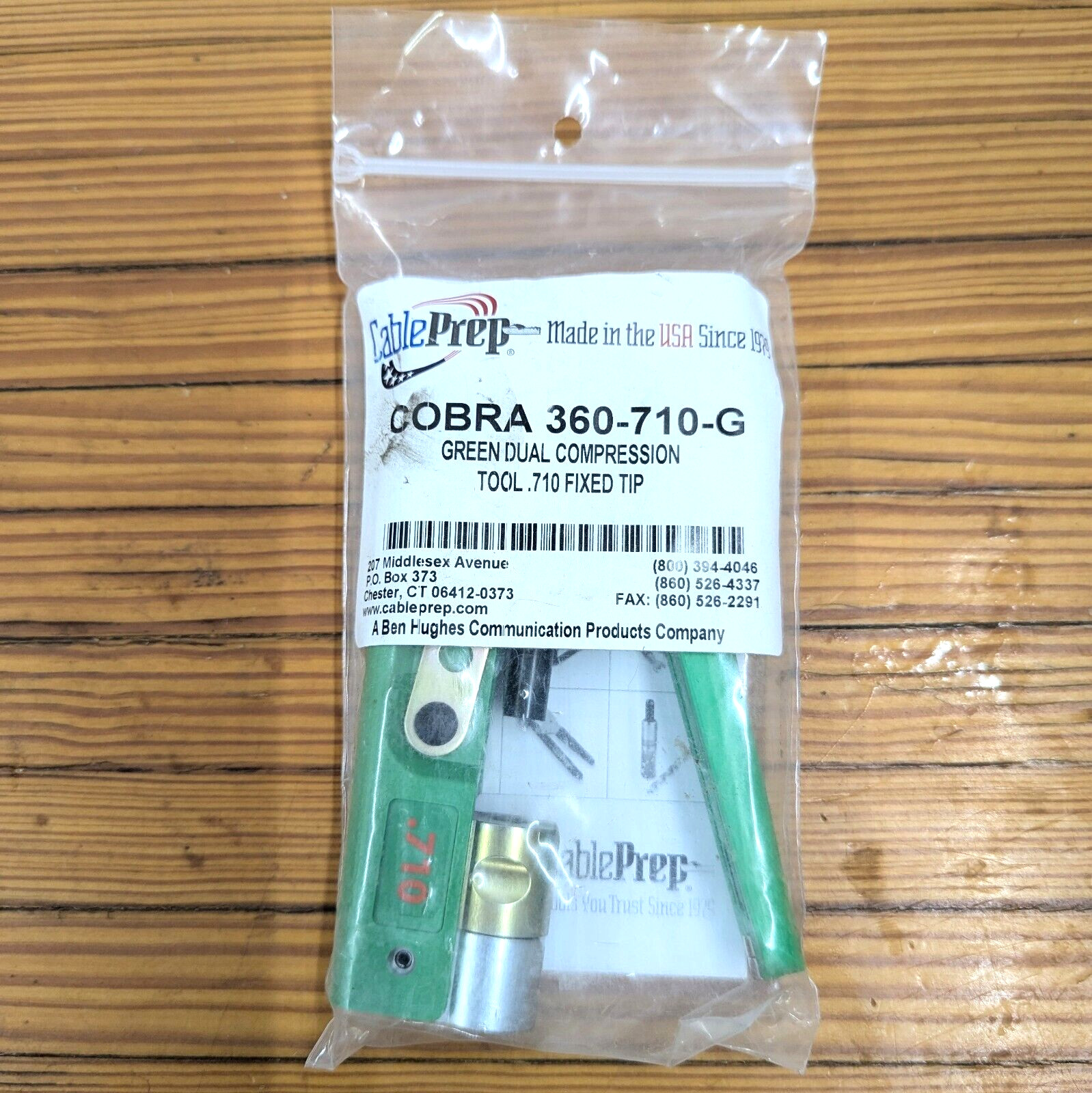 CablePrep COBRA 360 Fixed Coax Green Dual Compression Tool .710 Made In USA RCA