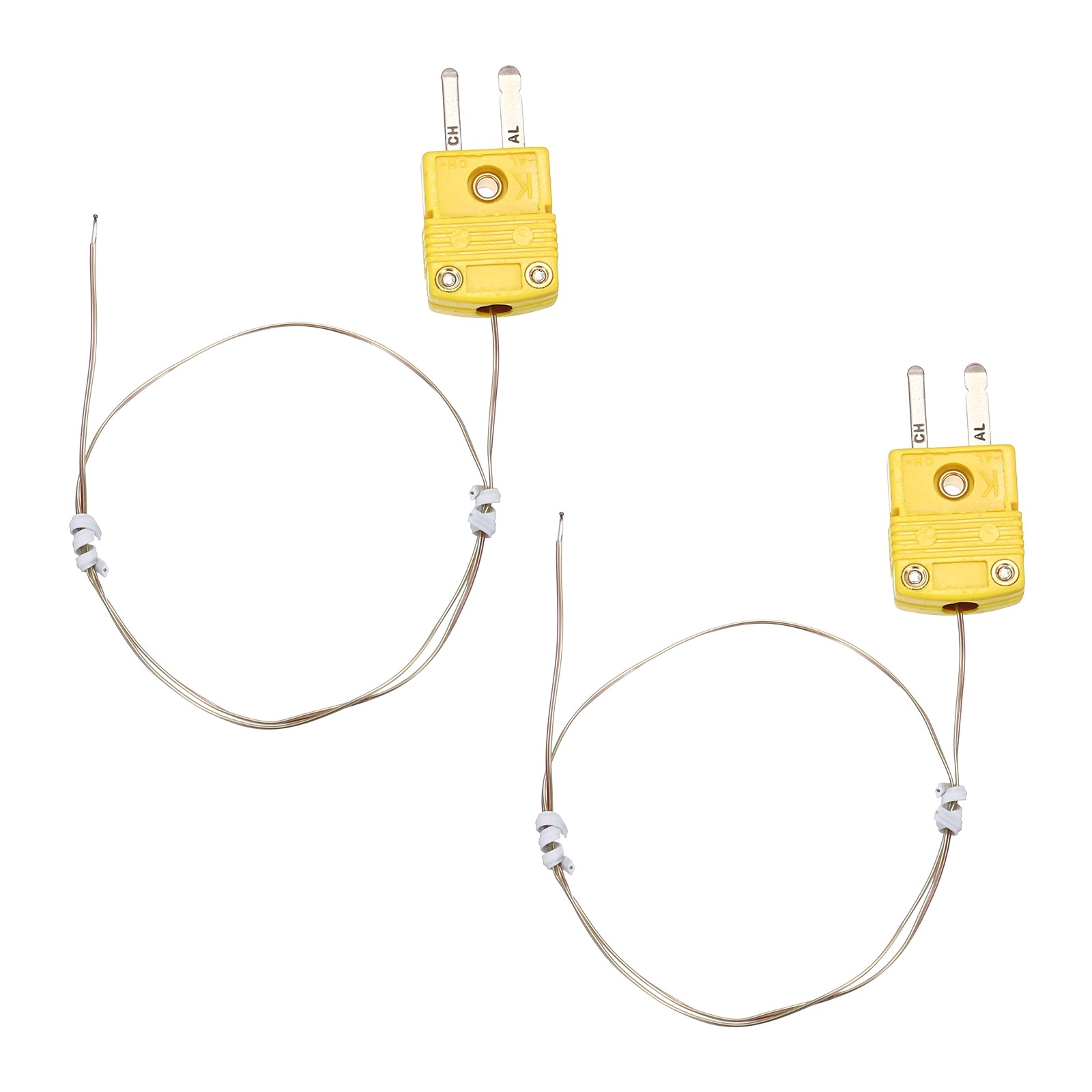 2Pcs K Type Thermocouple 1ft Temperature Sensing Line -40°C-260°C